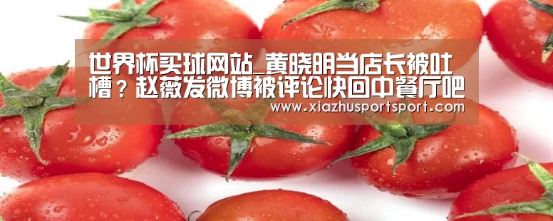世界杯买球网站_黄晓明当店长被吐槽?赵薇发微博被评论快回中餐厅吧(图1) 世界杯买球官网